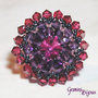 Anello Swarovski violet pink