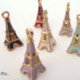 Charm ciondolo "Tour Eiffel smaltati" (22x9,5 mm) (cod.59495)