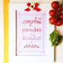 Quadretto handlettering "Spaghetti lover"