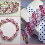 Bracciale con cristalli bicono rosa