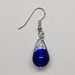 PERLA GOCCIA: set di 20 perle a forma di goccia. Bicolor blu-argento. 