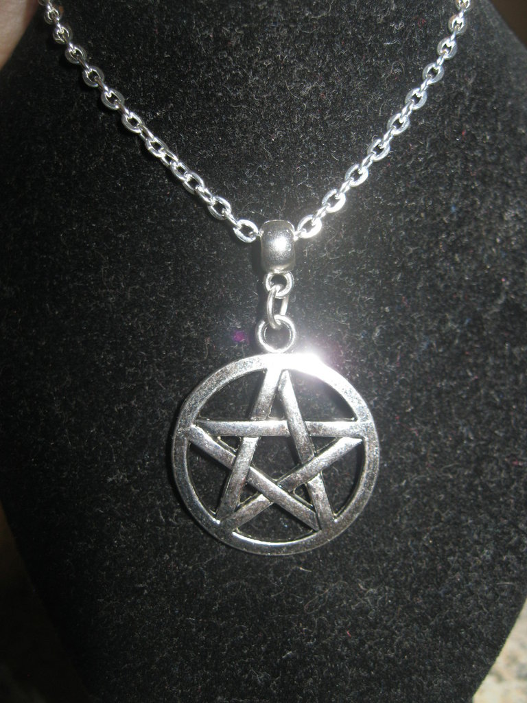 Collana con pentacolo nell'albero della vita, ciondolo a