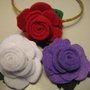 Spille rose di feltro: Felt brooch rose