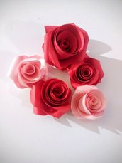 Rose di carta, segnaposto, decorazione, fiori, bouquet