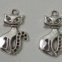 6 charms gatto 25x15mm