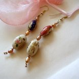 ORECCHINI con lacche cinesi - earrings mystery of the China boule ceramic and glass beads