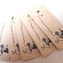 10 pz CARTELLINI CARTONCINO Hand Knittend - lana 