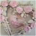 INSERZIONE RISERVATA PER ROBERTA Cuore/fiocco nascita in vimini con rose di piquet e cuore rosa