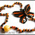 Collana "Farfalla Nera e Arancione" fimo cernit kawaii idea regalo Natale donna per lei 