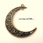 Charm ciondolo "Luna bronzo" (40x30 mm) (cod.0028)