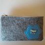 POCHETTE ASTUCCIO DI FELTRO VINTAGE ROMANTICA.