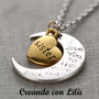 collana ciondolo in metallo luna collezione "I love family" _sister_