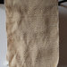 Tessuto di saia “goose-eye” color senape, lana biologica e canapa,intrecciato a mano