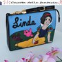 Pochette Biancaneve da personalizzare con nome. Con manicotto. Vera Pelle