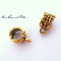 Anello/gancio porta ciondolo color oro (6x12mm) (cod.01325)