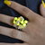 Anello con perle di Swarovski giallo