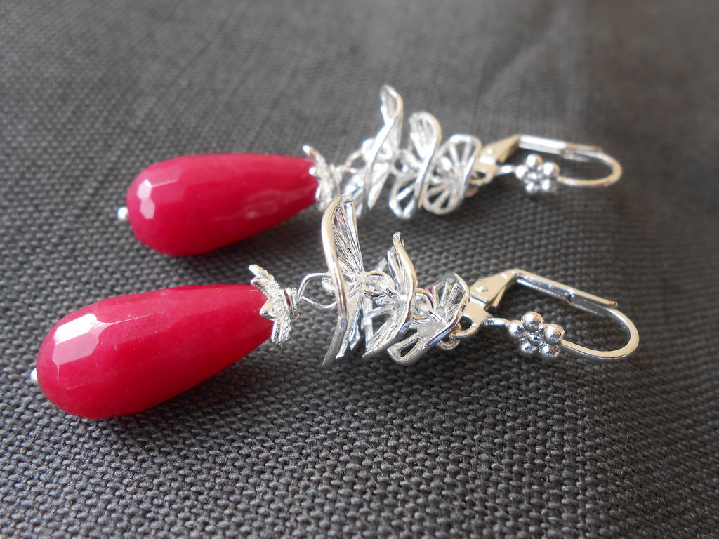 Orecchini Pendenti Donna In Argento 925 Con Cristalli Trasparenti – Ipoallergenici, Senza Nichel, Misura 3,8 Cm