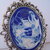 Collana cameo smalto blu/bianco