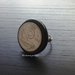 Anello con bottone vintage e moneta fuori corso 5 lire 1954