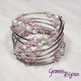 Bracciale armonico rosa e argento