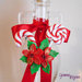 Bottiglia in vetro Anfora decorata in fimo Stelle di Natale