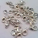15 chiusure bracciali color argento nichel free
