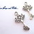 Charm ciondolo  chiave "flower" (3,3x1,8cm) (cod.25604)