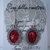 Orecchini cameo smalto rosso/beige