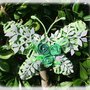 farfalla verde in vimini e fommy