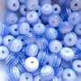 73pz - Lotto perla fine serie perle azzurro resina mm 7
