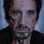 Ritratto Al Pacino pastelli su cartoncino disegnato a mano 