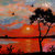 Dipinto marina mare tramonto paesaggio acrilico moderno 