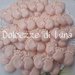 Piedini con cuoricino rosa , soggetto nascita per sacchettini o scatoline porta confetti fatto a mano 2,5 x 3 cm circa