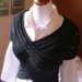 Hand Knit by Pilland- Anthracite- Dark Grey - Wrap- Sweater- Pure New Wool