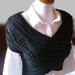 Hand Knit by Pilland- Anthracite- Dark Grey - Wrap- Sweater- Pure New Wool