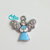 1 charm angioletto smalto + strass azzurro 