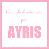 Una ghirlanda di lettere imbottite rosa con fiorellini per Ayris 