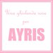Una ghirlanda di lettere imbottite rosa con fiorellini per Ayris 