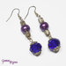 Orecchini perle e briolette purple