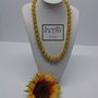 Collana Giallo Autunno Effetto Crepa Collezione Murano