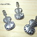 Charm ciondolo "Violino" (28x11mm) (cod.26444)