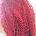 scialle traforato rosso corallo