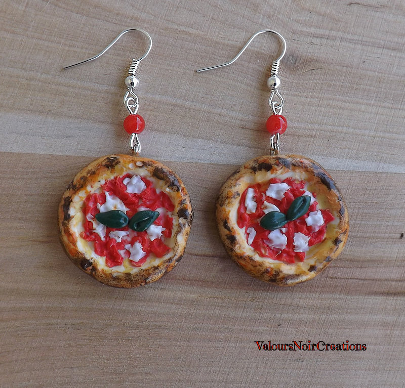 Orecchini Miniblings A Forma Di Pizza Intera – Gioielli Fatti A Mano, Argento - 3