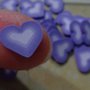 51 GRANDI Fettine di Polymer clay Canes - CUORE VIOLA