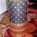 Lampada in vetro, con decorazione bandiera USA
