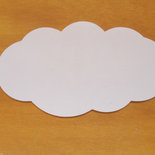 sagoma forma nuvoletta in legno per il fai da te 6 mm decoupage cm 21x30cm Sp 