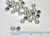 50 perline lisce metallo 5 mm