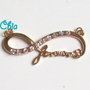 1 connettore forever strass bianchi 45x15mm