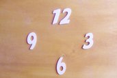 Numeri base in legno per orologi e  il fai da te 