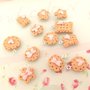 NOVITA  - fimo - 2  BISCOTTINI kawaii - per collane orecchini braccialetti con decori ROSA 